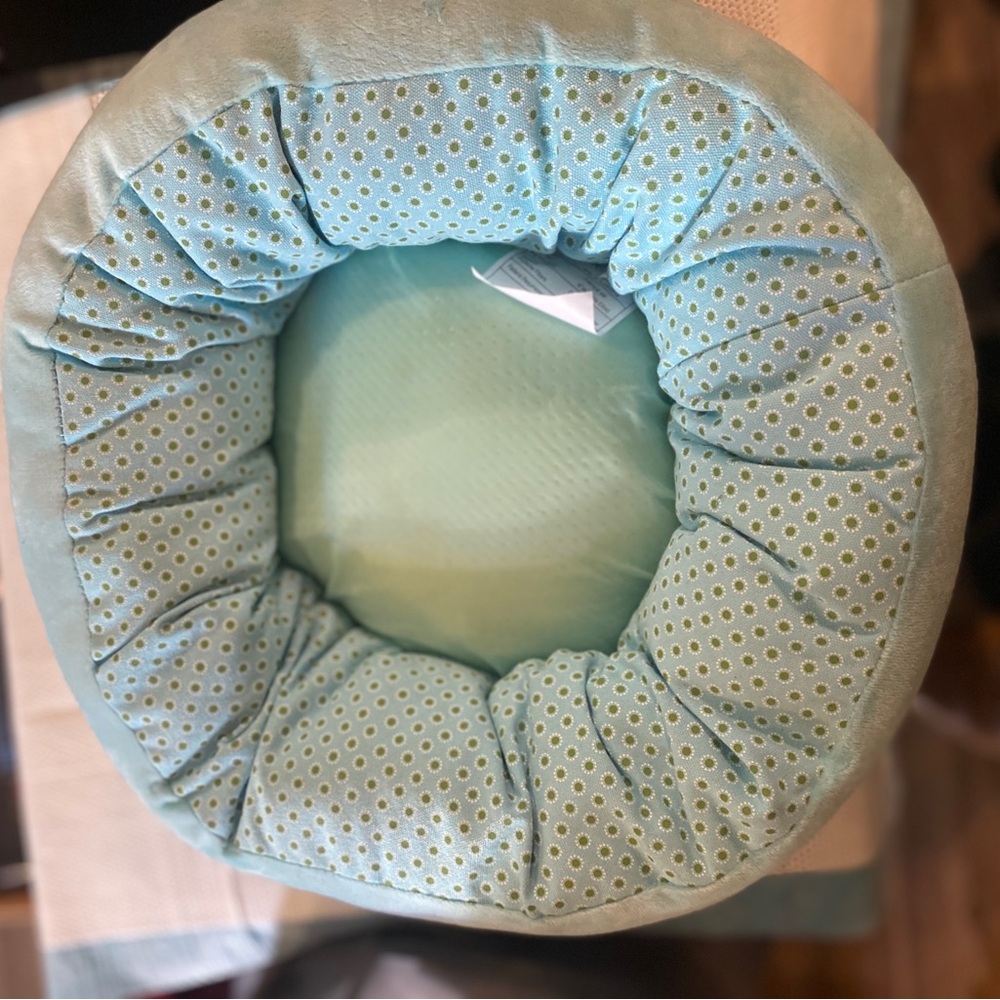 Martha Stewart Green Polka Dot Cat Bed